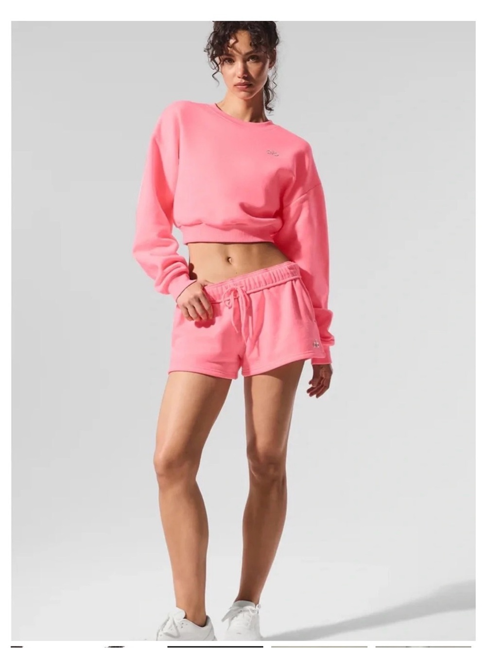 ALO Yoga Pink Cozy Drawstring Athletic Shorts